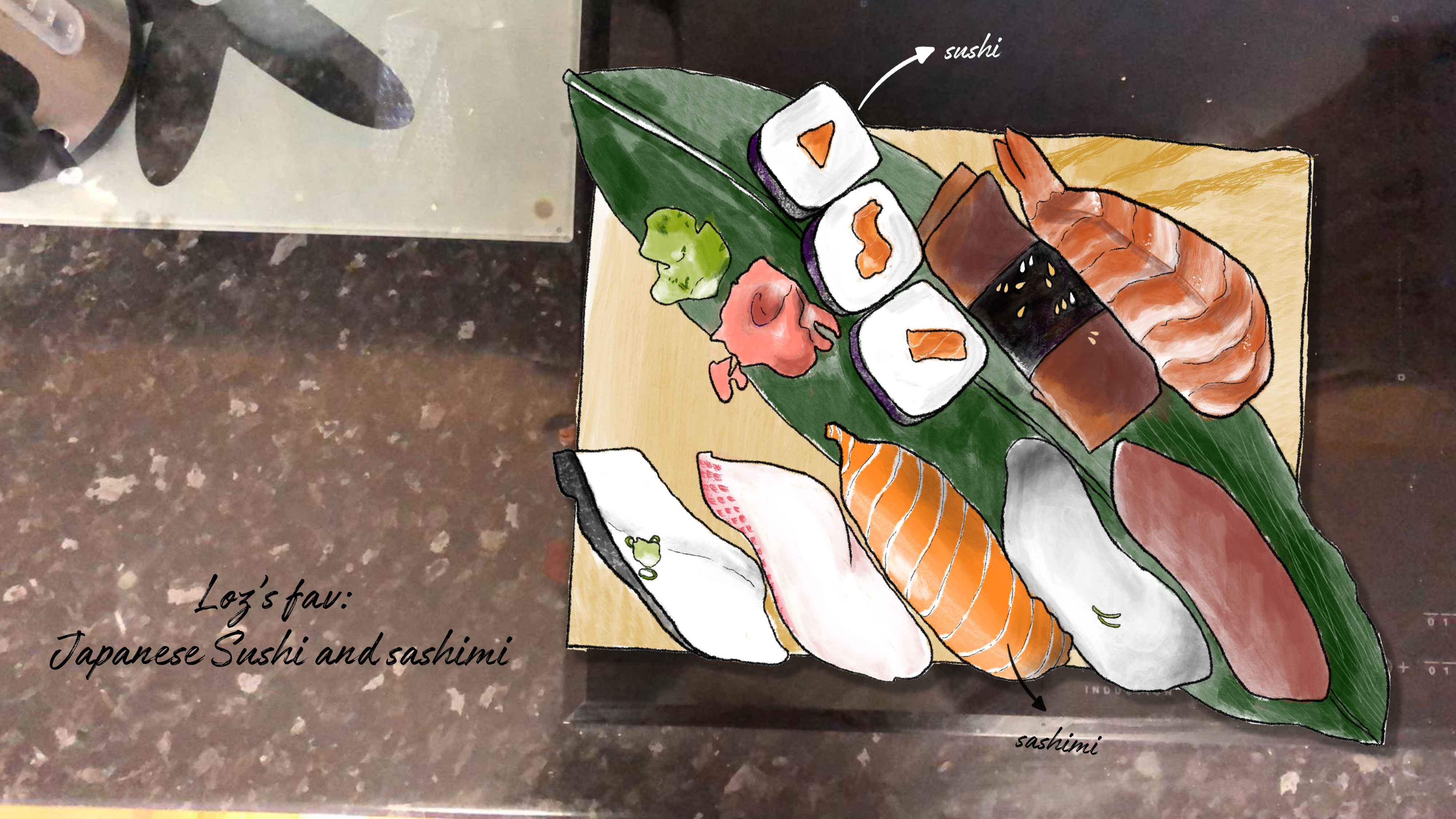 Japanese Sushi and sashimi